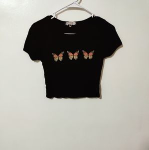 Truly Madly Deeply, black crop-top